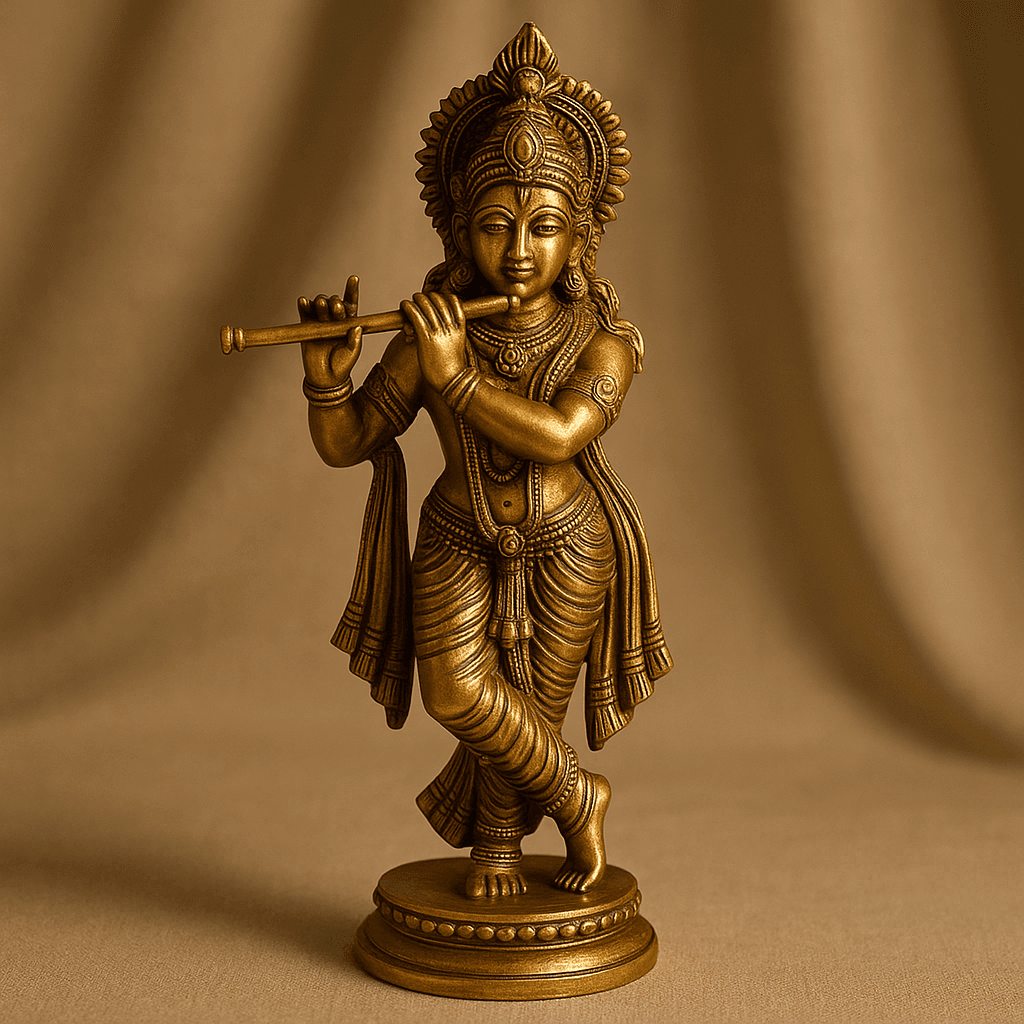Brass Krishna Idol (Venu Gopal)