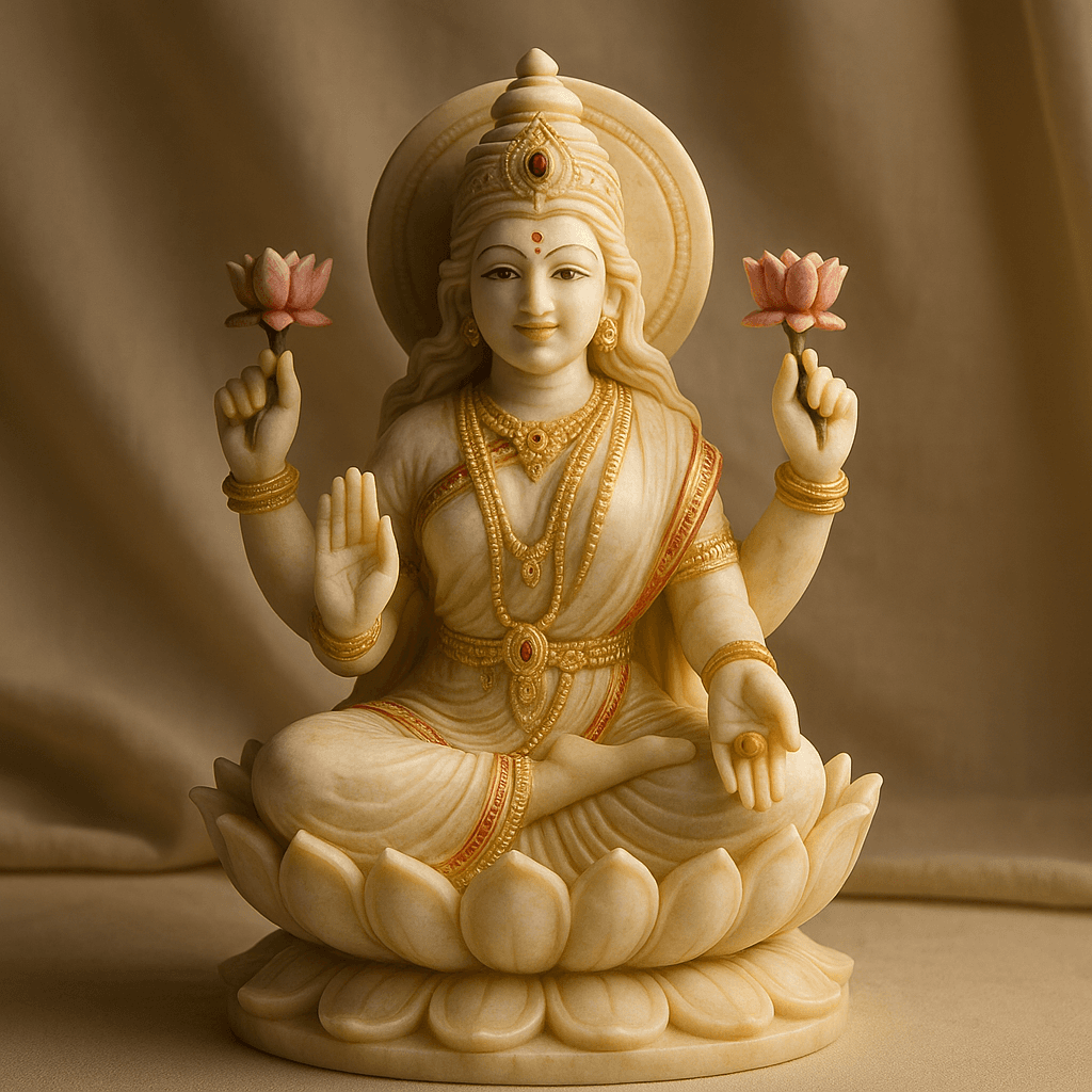 Marble Finish Lakshmi Idol